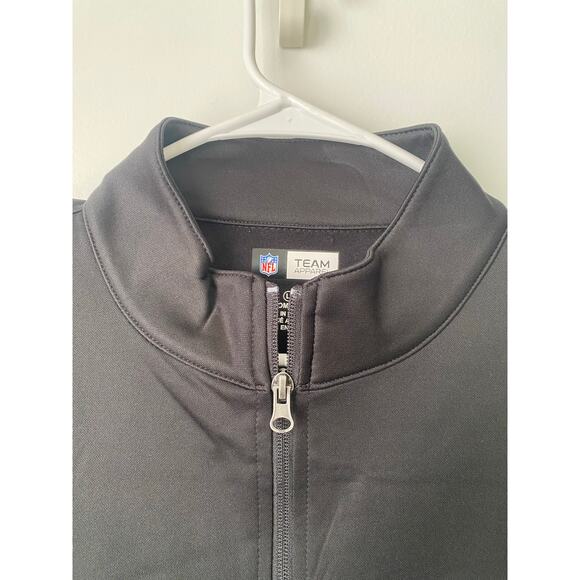 Carolina Panthers Men’s Large Black Full Zip Track Jacket NFL Team Apparel Logo - Picture 4 of 8